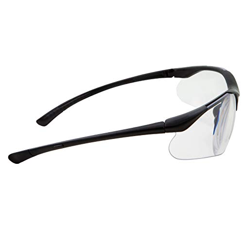 Full Lens Magnification Safety Glasses with Black Frame | Clear Le...