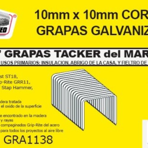 Grip-Rite GRA1138 Hammer Tacker 3/8-Inch by 18 Gauge 3/8-Inch Crow...