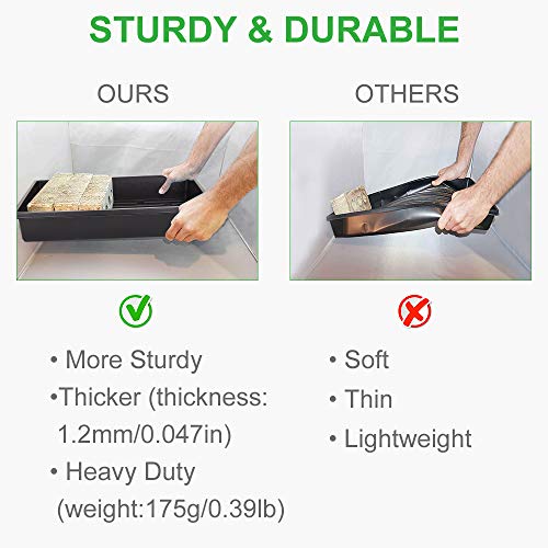 GROWNEER 12 Packs 15 x 11 x 2.6 Inches Plastic Growing Trays with ...
