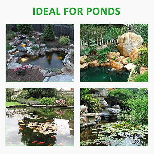 GROWNEER 13 x 20 Feet 14.5 Mil HDPE Pond Liner Pond Skins for Fish...