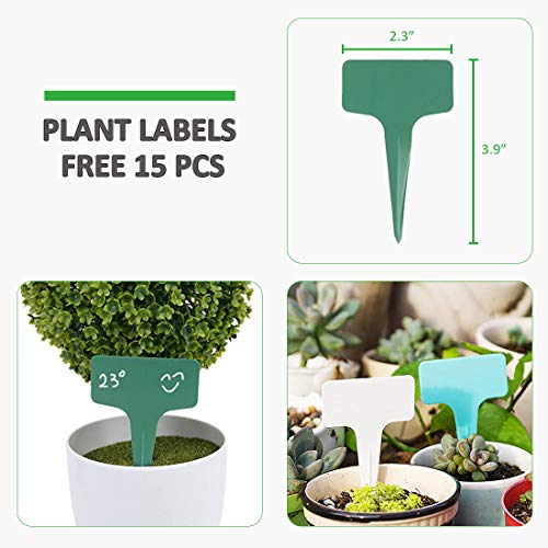 GROWNEER 24 Packs Clear Plant Saucer Drip Trays, with 15 Pcs Plant...