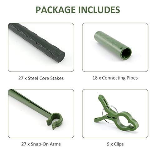 GROWNEER 3-Pack Plant Cages Assembled Tomato Garden Cages Stakes V...