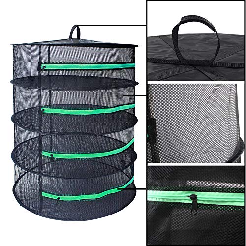 Growsun 3ft 4 Layer Herb Drying Rack Plant Hanging Mesh Dry Net W/...