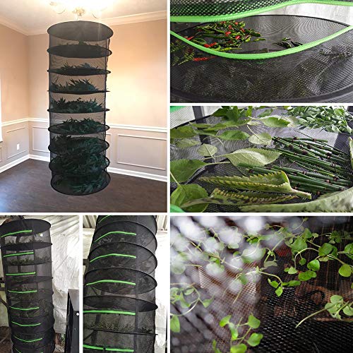 Growsun 3ft 4 Layer Herb Drying Rack Plant Hanging Mesh Dry Net W/...