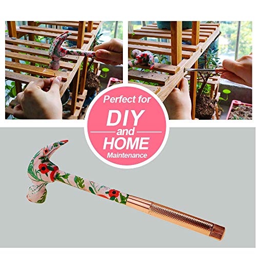 GS Tools 6 In 1 Claw Hammer and Screwdriver Set with Floral Print,...