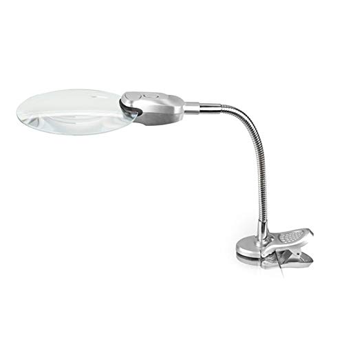 GSS Seniors Reading Magnifying Glass,Led Illumination Metal Hose M...