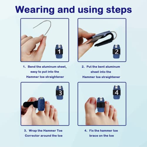 GSYUWIH 4 Pack Hammer Toe Straightener,Toe Straighteners for Curle...