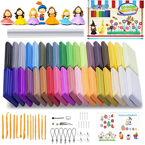Polymer Clay, Oven Bake Clay 36 Colors Modeling Clay Starter kit, ...