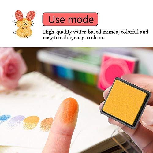 Finger Ink Pads for Kids, 20 Colors Ink Stamp Pads, Washable Craft...