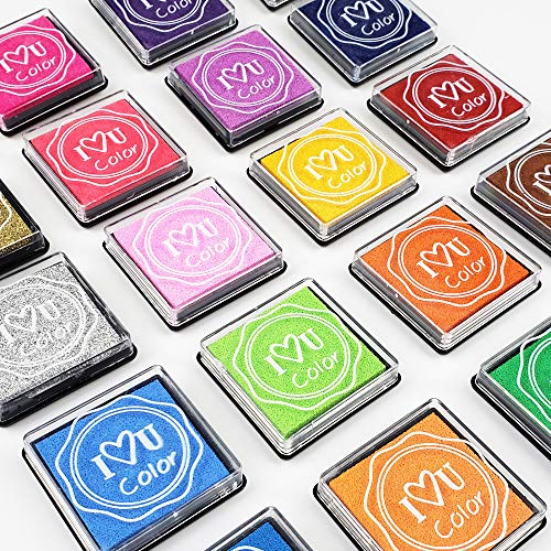 Finger Ink Pads for Kids, 20 Colors Ink Stamp Pads, Washable Craft...