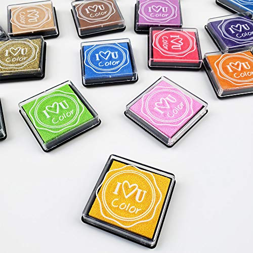 Finger Ink Pads for Kids, 20 Colors Ink Stamp Pads, Washable Craft...