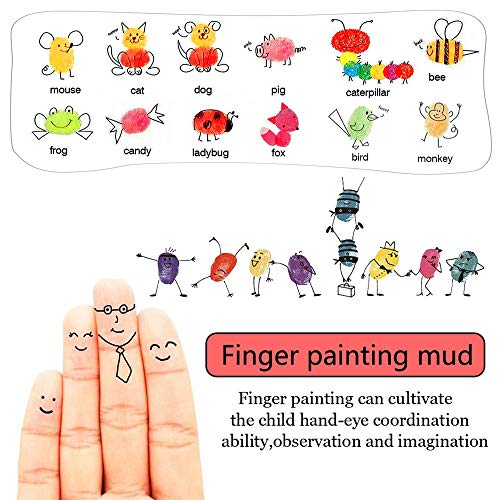Finger Ink Pads for Kids, 20 Colors Ink Stamp Pads, Washable Craft...