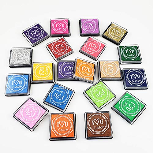 Finger Ink Pads for Kids, 20 Colors Ink Stamp Pads, Washable Craft...