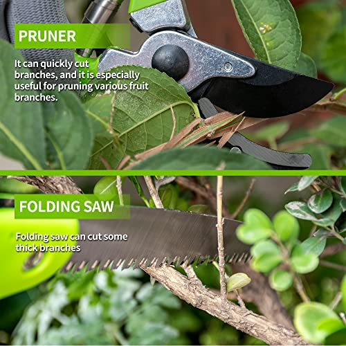 GTSHOMO Garden Tools Set,9 Pcs Stainless Steel Heavy Duty Gardenin...