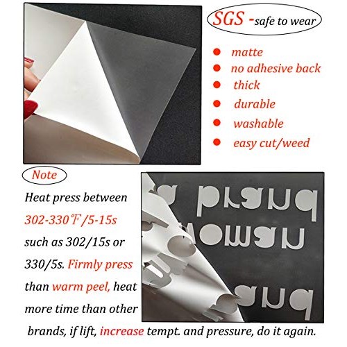 guangyintong Heat Transfer Vinyl Roll for T-Shirt 12 X 10ft No Ad...