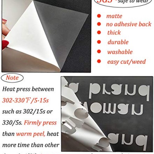guangyintong Heat Transfer Vinyl Roll for T-Shirt 12 X 10ft No Ad...
