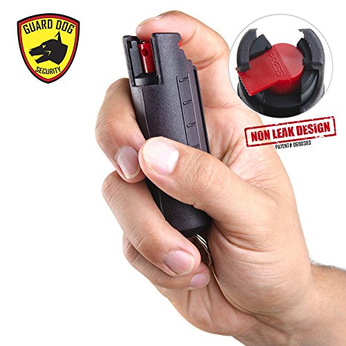 Guard Dog Security Hard Case Pepper Spray Keychain w/ Belt Clip, R...