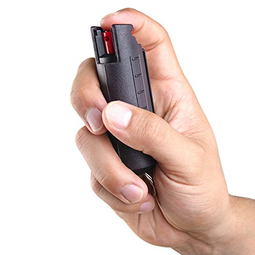 Guard Dog Security Hard Case Pepper Spray Keychain w/ Belt Clip, R...