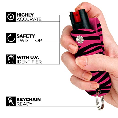 Guard Dog Security Pepper Spray Keychain, Red Hot Self Defense Spr...