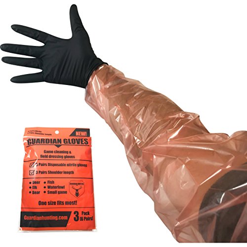 Deer Gutting Gloves by Guardian Hunting - Field dressing gloves wi...