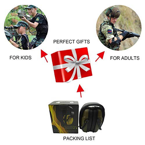 GUCHO 34 dB NRR Noise Reduction Safety Shooting Ear Muffs,Shooters...
