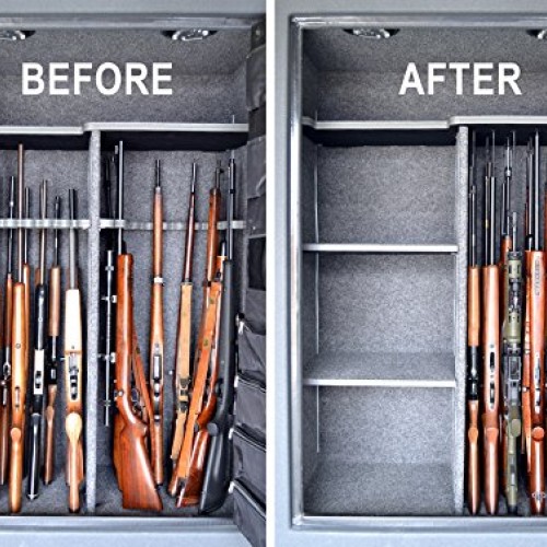 Storage Solutions Rifle Shot Safe Rod Organizer Plastic Hoo...