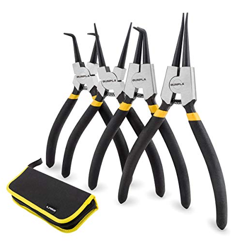 pla 4 Pcs Circlip Plier Set Internal External Straight Bent Cir...