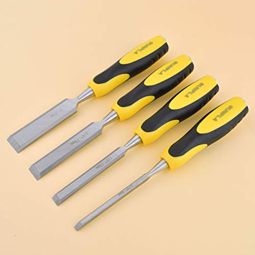 pla Premium Wood Chisel Set for Woodworking, Carving, Soft Grip...