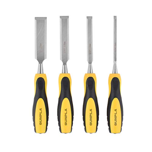 pla Premium Wood Chisel Set for Woodworking, Carving, Soft Grip...