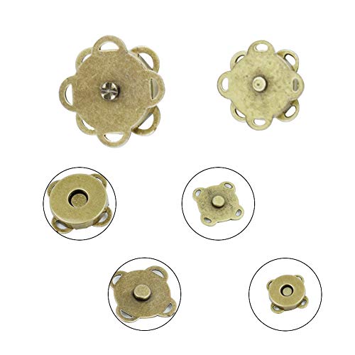 ADIYFrame 32pcs Magnetic Buttons Snap 18mm 14mm Coin Purse Fastene...
