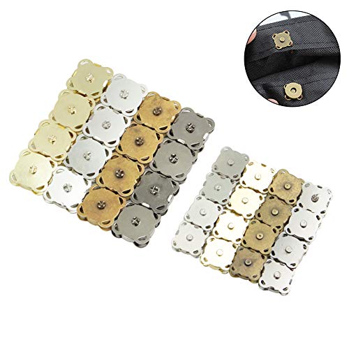 ADIYFrame 32pcs Magnetic Buttons Snap 18mm 14mm Coin Purse Fastene...