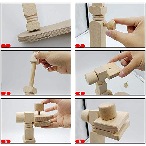 Natural Beech Wood Adjustable Rotated Embroidery Frame Stand for M...