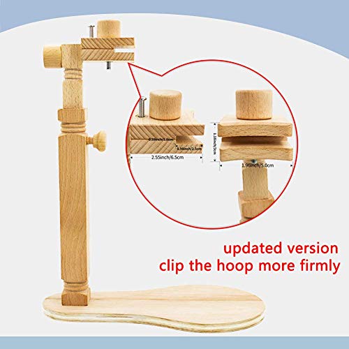 Natural Beech Wood Adjustable Rotated Embroidery Frame Stand for M...