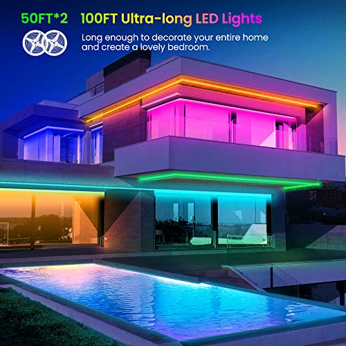 GUPUP 30 FT LED Strip Lights,Rope Lights,Bluetooth APP Control,Col...