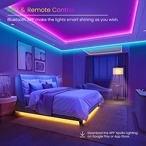 GUPUP 30 FT LED Strip Lights,Rope Lights,Bluetooth APP Control,Col...