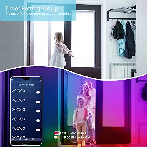GUPUP 30 FT LED Strip Lights,Rope Lights,Bluetooth APP Control,Col...