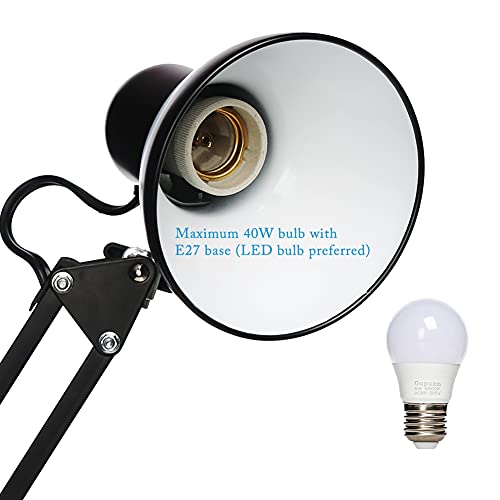 Gupuzm Led Desk Lamp with Clamp - Swing Arm Desk Lamp with 1 LED C...