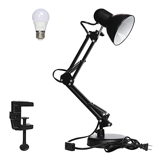 Gupuzm Led Desk Lamp with Clamp - Swing Arm Desk Lamp with 1 LED C...