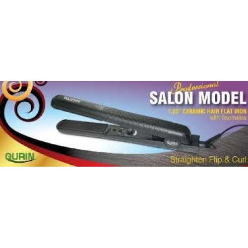 Gurin Ceramic Tourmaline Flat Iron Hair Straightener, 1.25 inch wi...