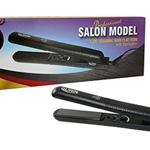 Gurin Ceramic Tourmaline Flat Iron Hair Straightener, 1.25 inch wi...