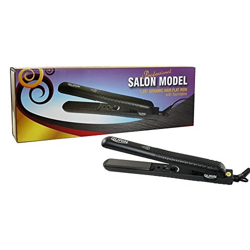 Gurin Ceramic Tourmaline Flat Iron Hair Straightener, 1.25 inch wi...