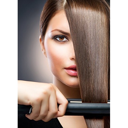 Gurin Ceramic Tourmaline Flat Iron Hair Straightener, 1.25 inch wi...