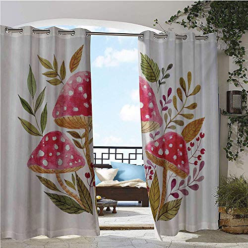 Outdoor Privacy Curtain for Pergola, Aquarelle Amantias with Autum...
