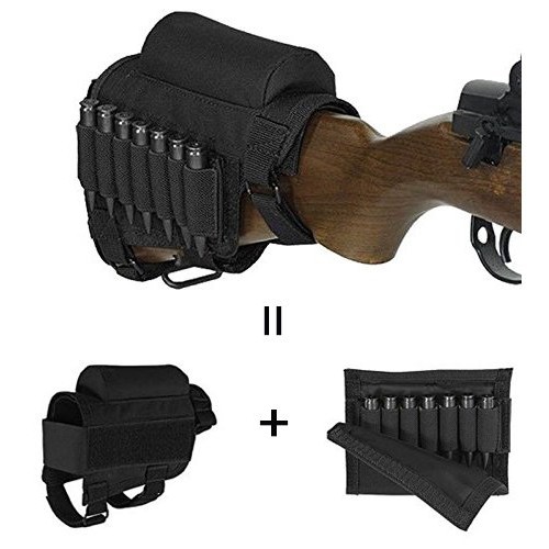 GVN Portable Adjustable Tactical Buttstock Shell Holder Cheek Rest...