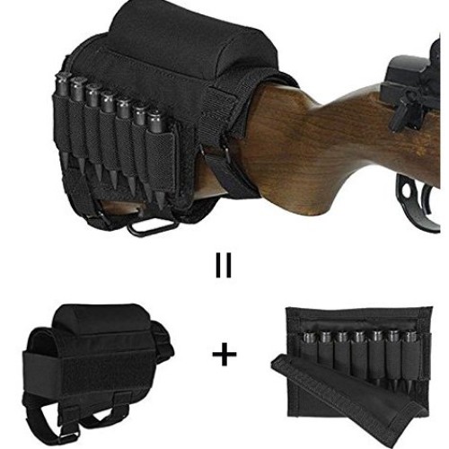 GVN Portable Adjustable Tactical Buttstock Shell Holder Cheek Rest...