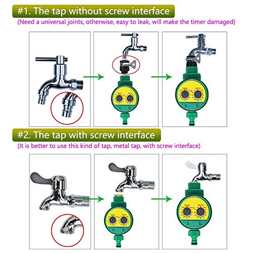 GWOKWAI Irrigation System with Digital Timer, 82ft Automatic Garde...