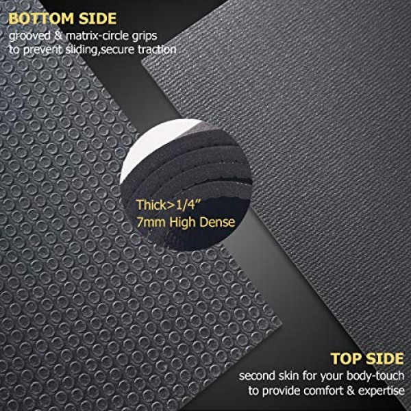 GXMMAT Extra Large Exercise Mat 6x8x7mm, Thick Workout Mats for ...