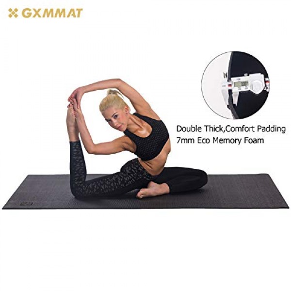 Gxmmat Large Yoga Mat 72x 486x4 x 7mm for Pilates Stretching...