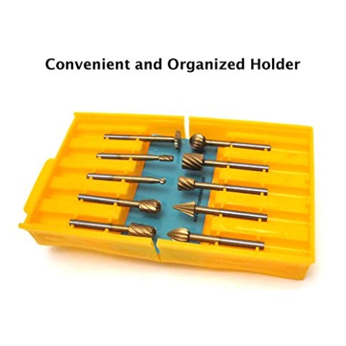 Gyros High Speed Steel Cutter Set, 1/8 Shank, 10 Pieces, Works Wi...