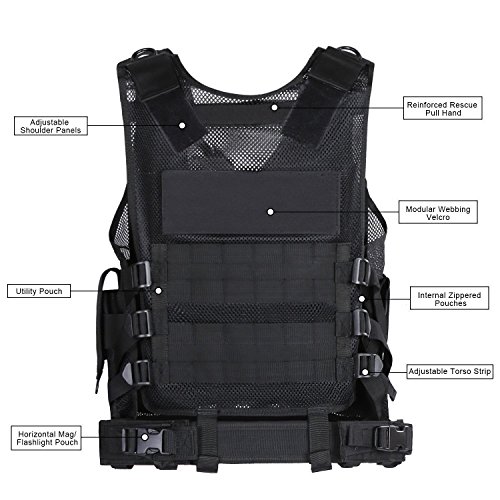 GZ XINXING Tactical Airsoft CS Vest Black